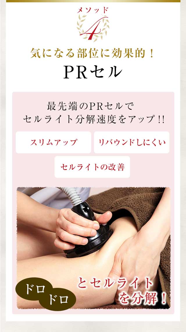 メソッド4 気になる部位に効果的!PRセル