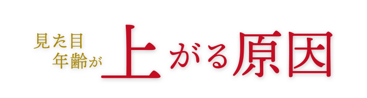 見た目年齢が上がる原因